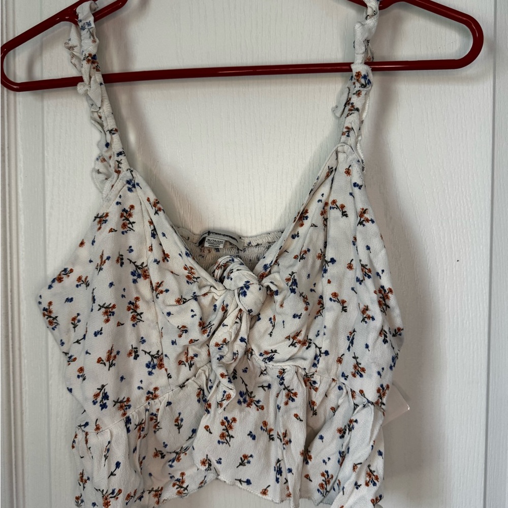 American Eagle Floral White Women's Top